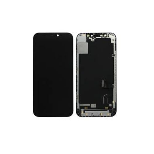 Smartphone LCD display and digitizer replacement part on white background, GSM PART DISTRIBUTION